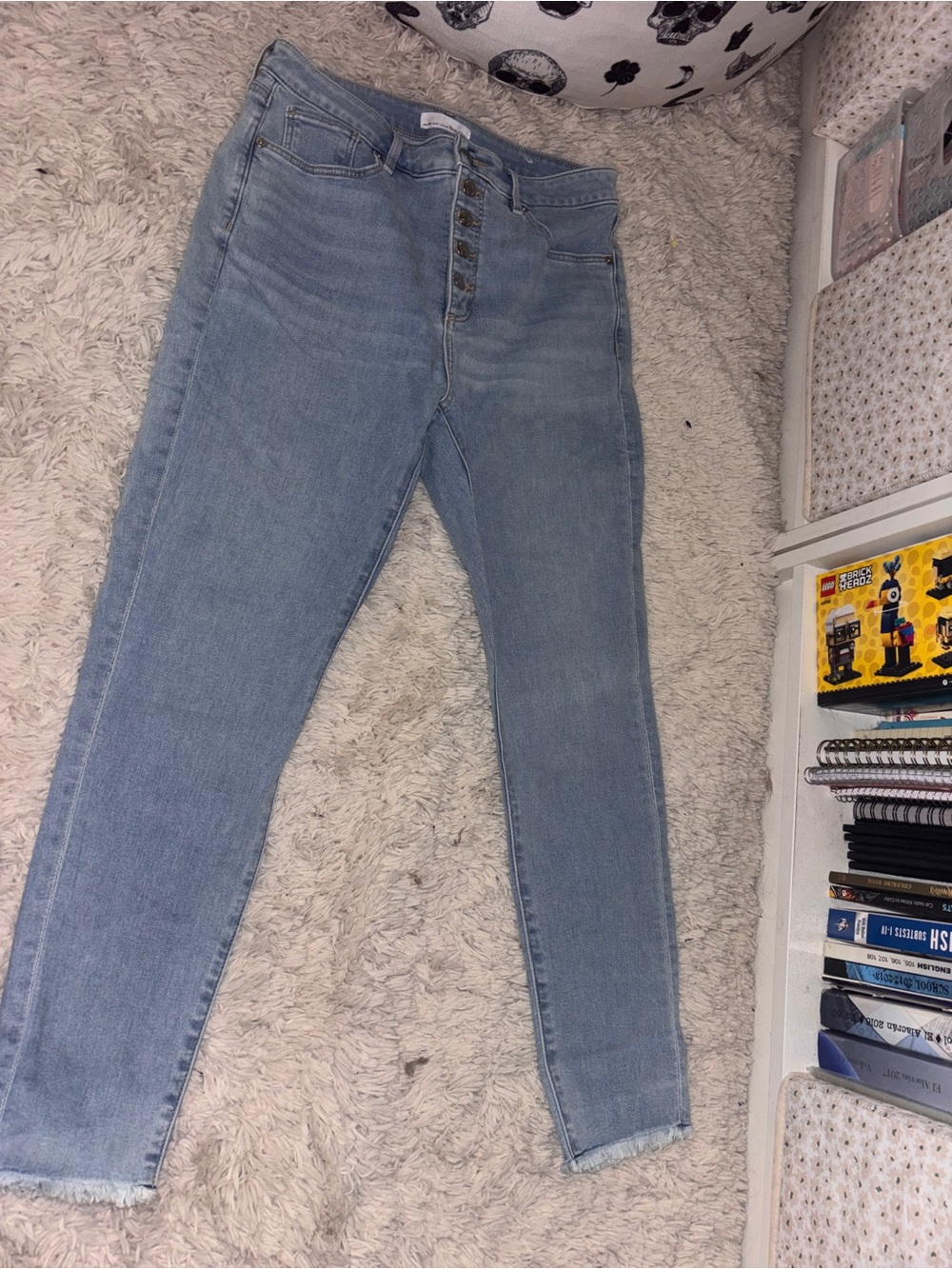 LOFT High-Rise Light Blue Skinny Jeans